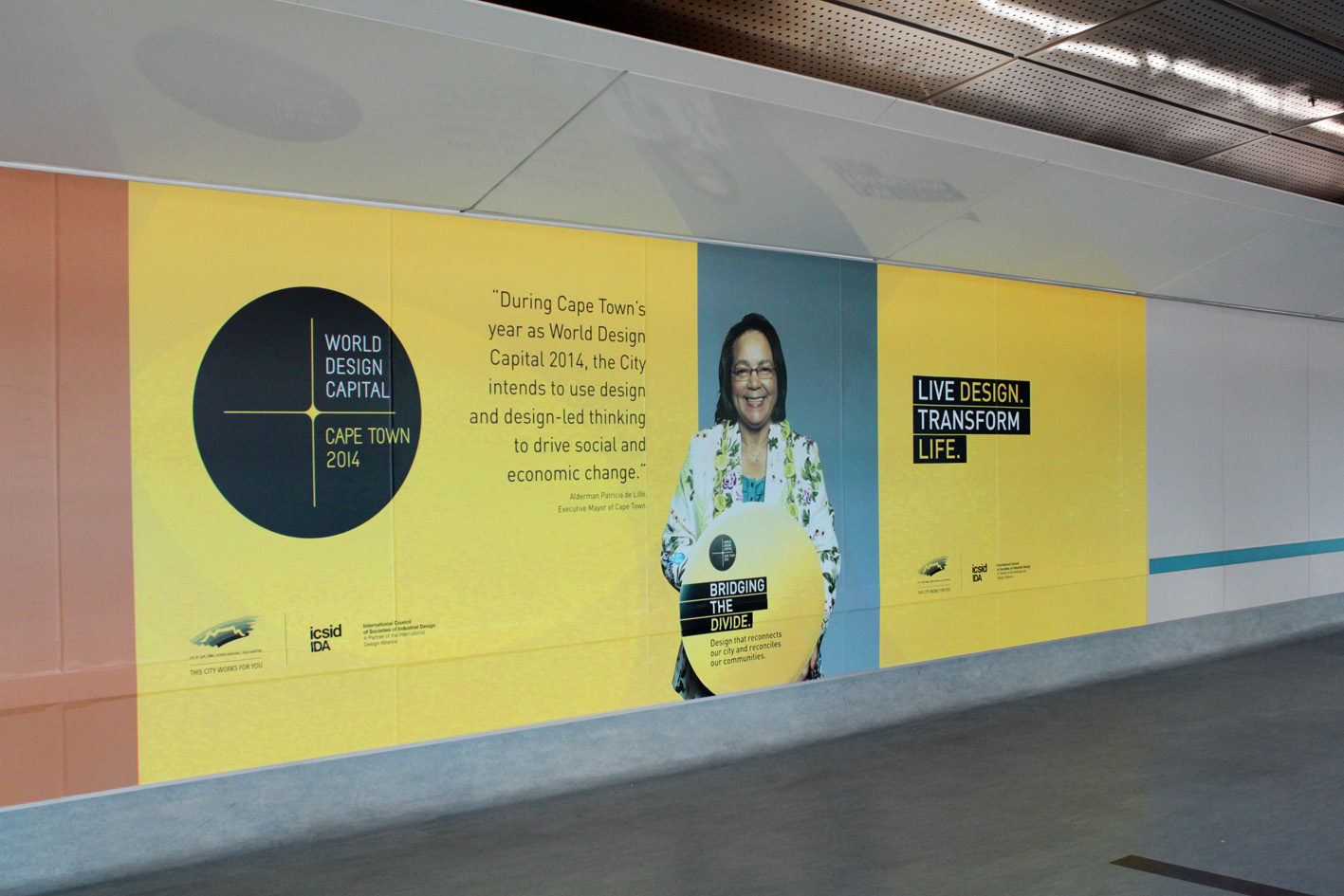 WDC2014 branding at CPT International Airport