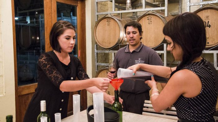 Hands-on blending encounters at Grande Provence Heritage Wine Estate are hot this winter